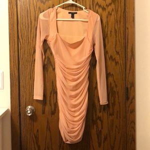 Peach long sleeve dress